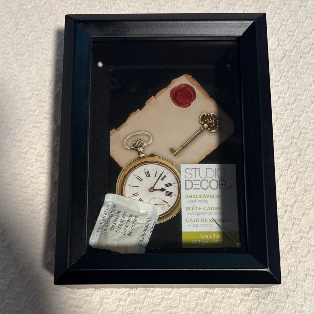 Studio Decor Black Shadowbox with Vintage Display